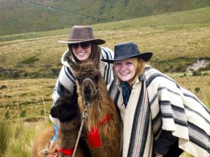 Travel to Ecuador to see natural wonders from the Andes mountains to the Amazon basin and the Galápagos Islands. Visit the Charles Darwin Research Station to learn about conservation efforts and receive a community service certificate upon program completion. Students with llama