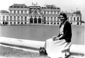 Marilyn at the Belvedere Palace, Vienna, 1954
